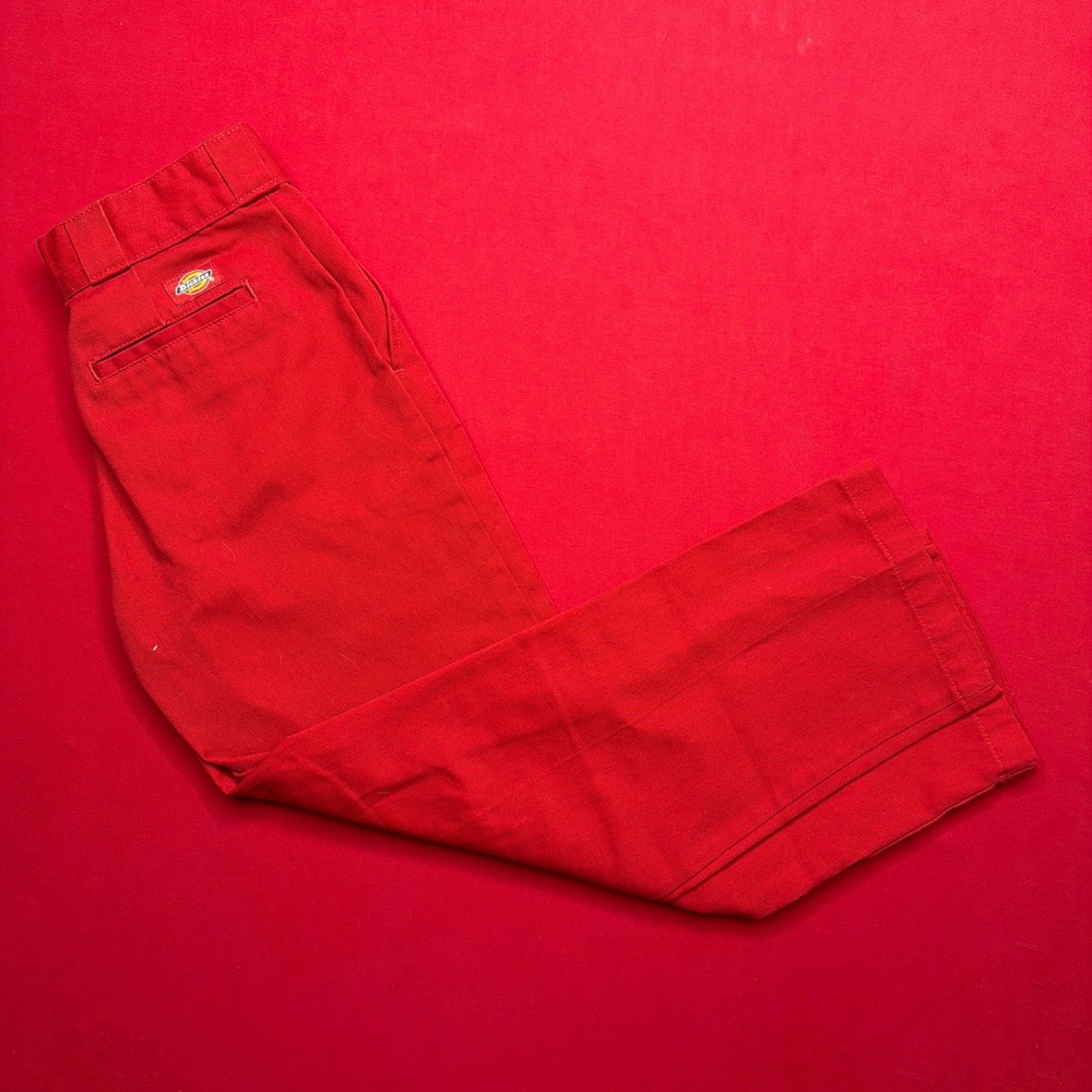Dickiesβ x Urban Outfitters Red Straight Leg Work Pants Size 2R FP876SER